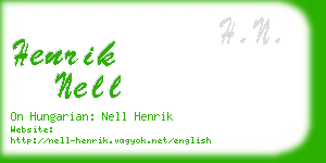 henrik nell business card